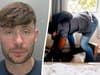 Terrified pregnant woman uses phone to capture photo that put crook in jail - watch as he tries to flee police