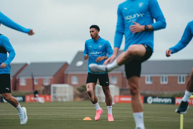 Jordan Lawrence-Gabriel in pre-season training (Credit: Blackpool FC)